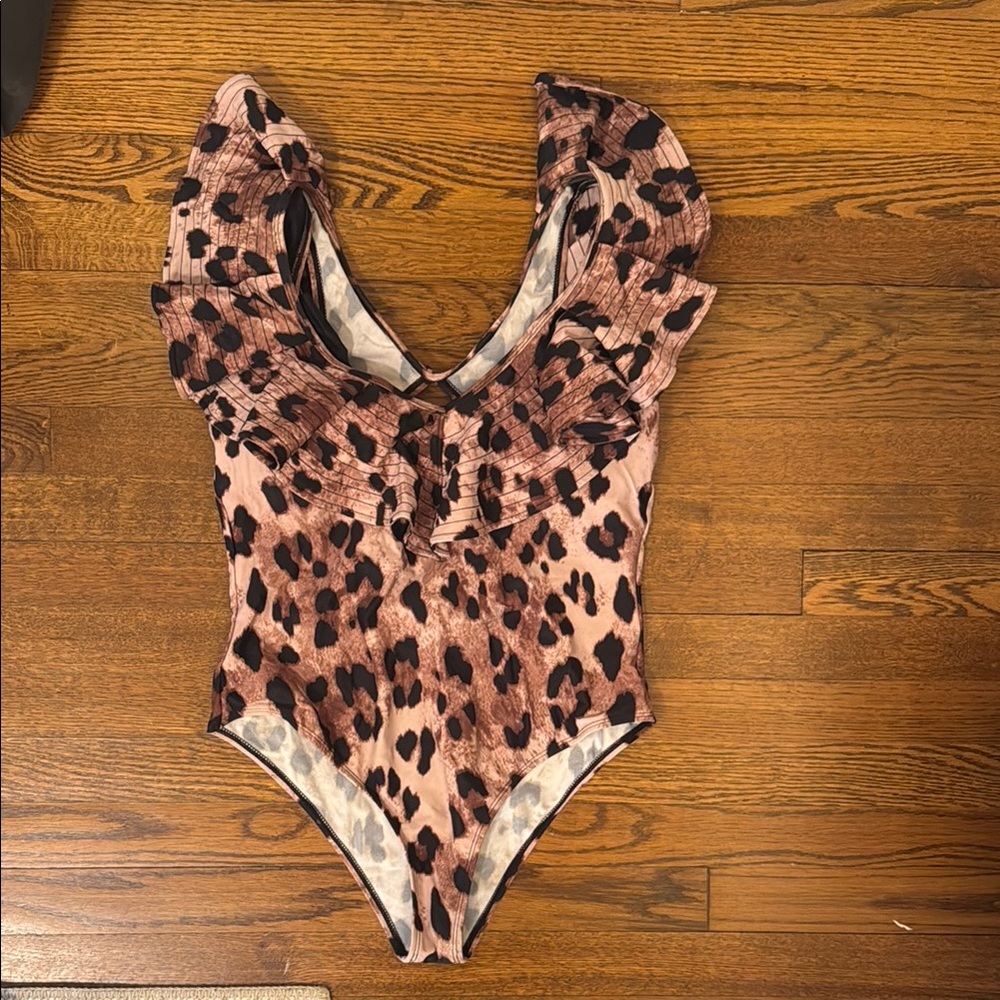 Buddy Love Leopard Ruffle One-Piece Swimsuit